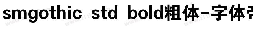 smgothic std bold粗体字体转换